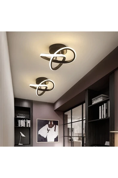 Fico Home Modern Plafonyer Tavan Led Avize Koyu Kahve 2 Adet Set Fiyat Ledli Avize - 2