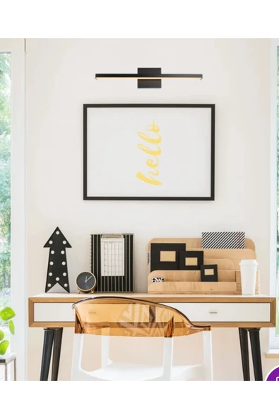 burenze Modern Tasarım Kare Costa Pilli Aplik 45 Cm Siyah 1 Adet - Resim 3