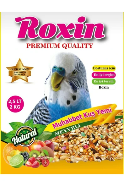 Roxin Premıum Meyveli Muhabbet Kuş Yemi 2,5 Lt - 1