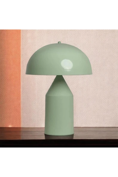 burenze Modern Tasarım Mushroom Abajur Mint Yeşili Kablolu Tak Çalıştır Masa Lambası - 2
