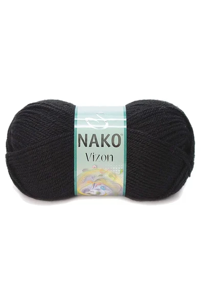 LitaeTrend 1 Adet Vizon Premium Akrilik El Örgü İpi Yünü Renk No:217 Siyah ürün görseli