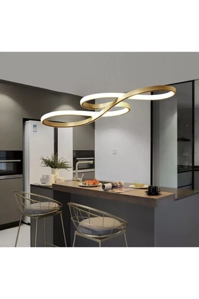 burenze A Modern Sarkıt Power Led Avize Concept Ürün Gold Sarı Gün Işığı - 2