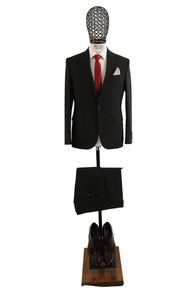 Yelekli Takım Elbise Slim Fit - 3