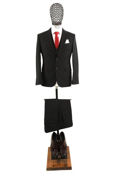 Yelekli Takım Elbise Slim Fit - 3