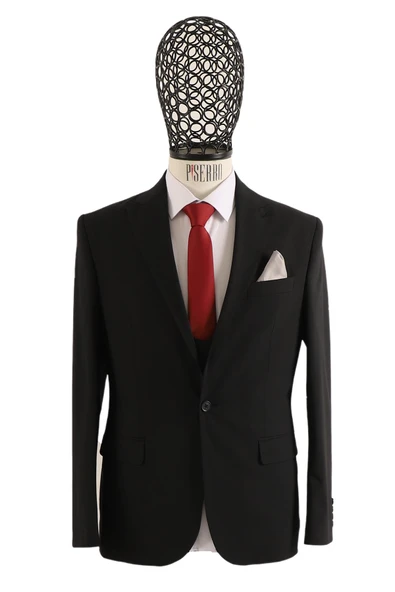 Yelekli Takım Elbise Slim Fit - 4