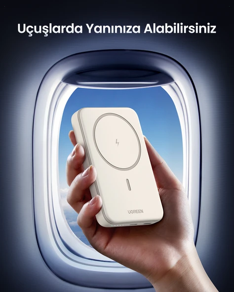 UGREEN 10.000 mAh 20W Magsafe Wireless Kablosuz Hızlı Powerbank, 25208 - 8