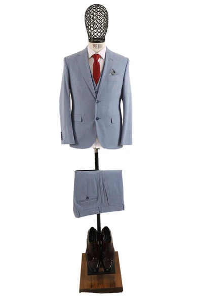 Yelekli Takım Elbise Slim Fit - 3