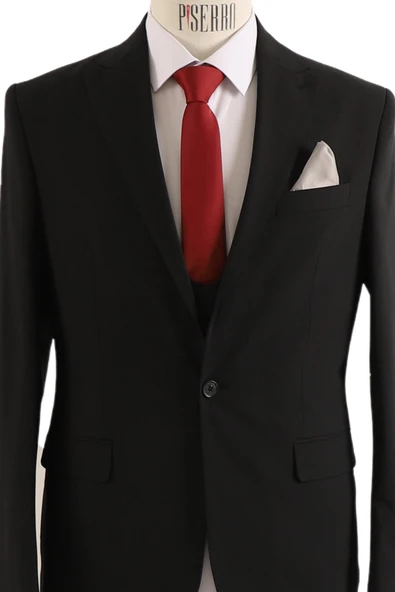 Yelekli Takım Elbise Slim Fit - 5