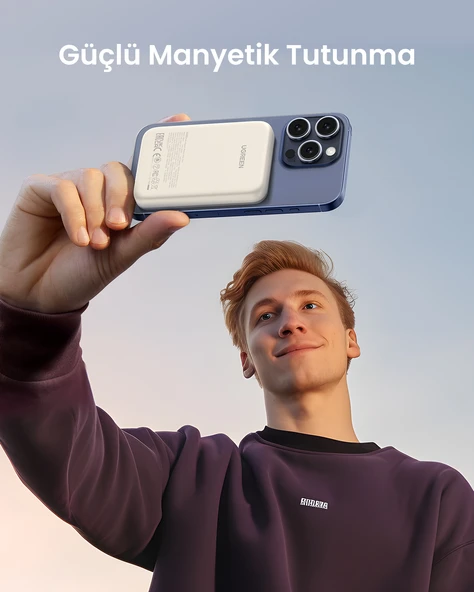 UGREEN 10.000 mAh 20W Magsafe Wireless Kablosuz Hızlı Powerbank, 25208 - 4