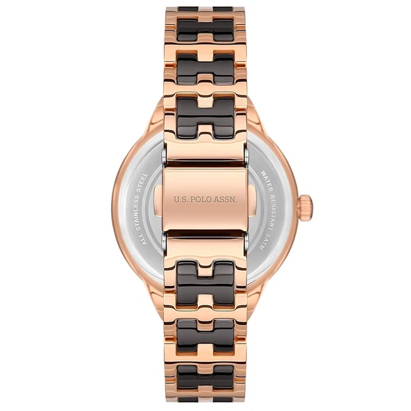 U.S. Polo Assn. Siyah Rose Gold Kadın Kol Saati USPA2058-04 - 3