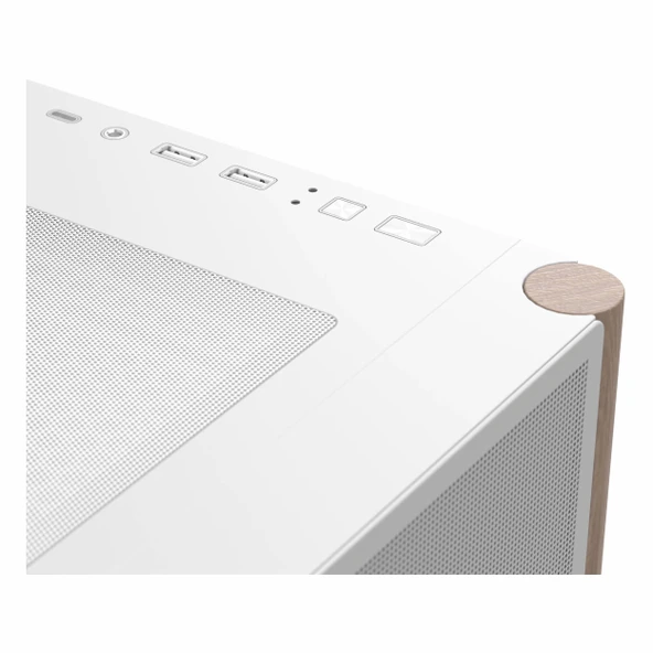 Aerocool D501A USB 3.2 ARGB ATX Mid Tower Beyaz Kasa - Resim 4