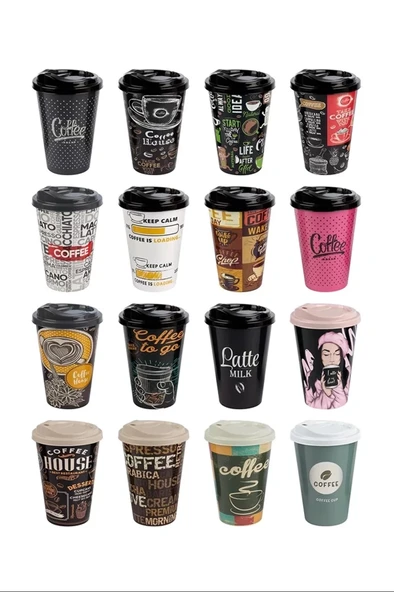 LitaeTrend Renkli Kahve Bardağı 1 Adet 500 Ml. Royaleks-57062 ürün görseli 1