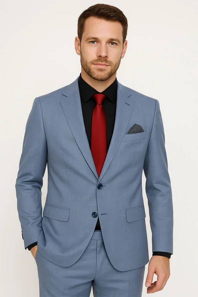 Erkek Takım Elbise Slim Fit - 8
