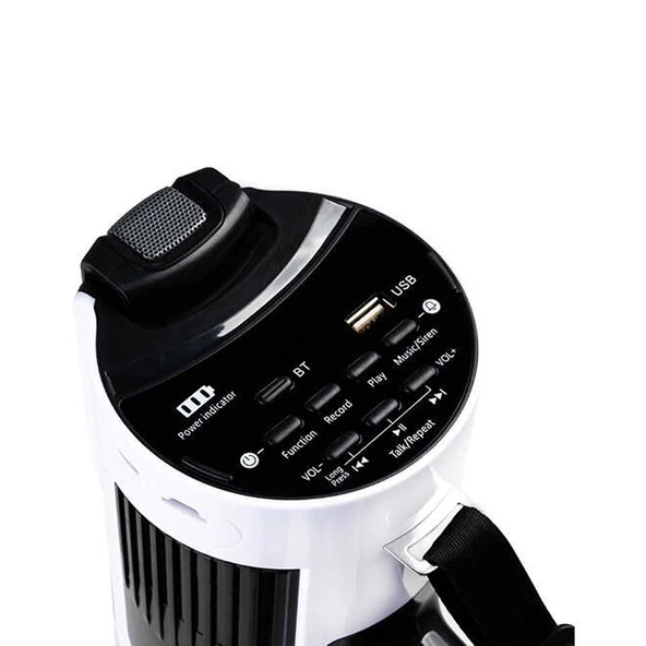 Westa WM-90PU Type-C 100 Watt Mayk Mikrofonlu USB-TF-Bluetooth Megafon - 3