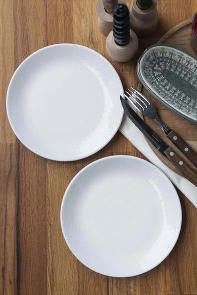 Pearl White Ikili Pasta Tabağı