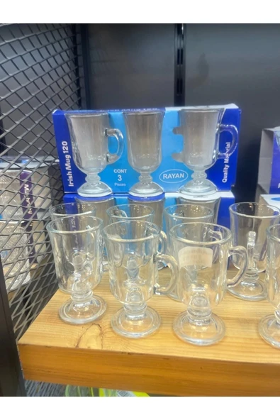 LitaeTrend 3lü Kulplu Bardak 14 Cm 130 Cc Royaleks-IRIS-120 ürün görseli 1