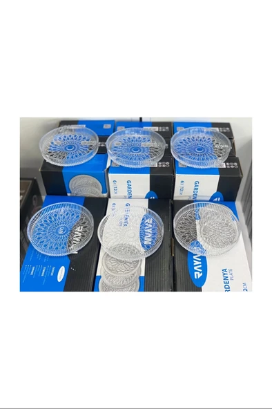 LitaeTrend Gardenya 6 Lı Cam Çerezlik Royaleks-RYG406 - 1