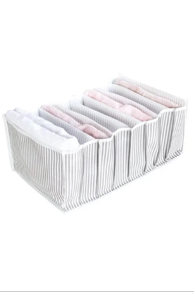 LitaeTrend Çizgili Akordiyon Organizer L Boy 24x37x18 Cm Royaleks-EV354 - 1