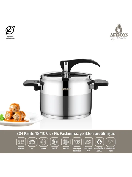 Amboss Enio Klasik 6 lt Düdüklü Tencere - 3