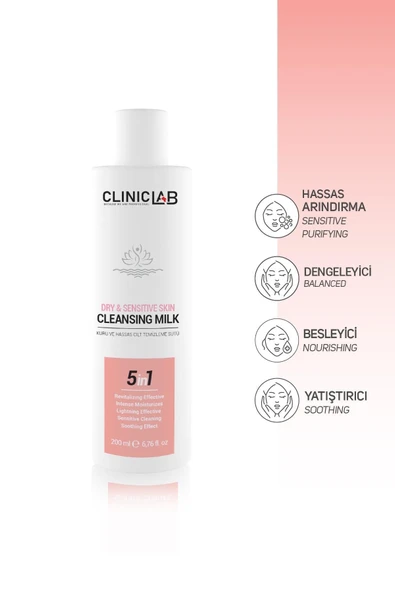 Cliniclab Kuru Ve Hassas Cilt Temizleme Sütü 200 Ml - 2