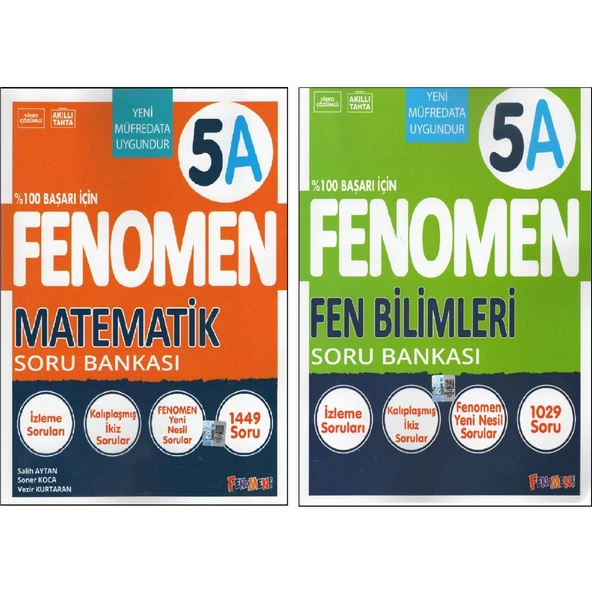 Fenomen 5.sınıf 5A Matematik Soru Bankası+Fenomen 5.sınıf 5A Fen Bilimleri Soru Bankası (2 Kitap)