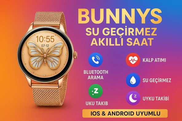 Bunnys Redmi 14C Uyumlu Bluetooth Aramalı Akıllı Saat – 1.43” AMOLED, Suya Dayanıklı - 1