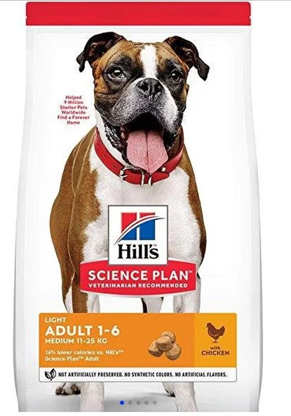 Hills Adult Light Medium Tavuklu Yetişkin Köpek Maması 2.5 kg ürün görseli 1