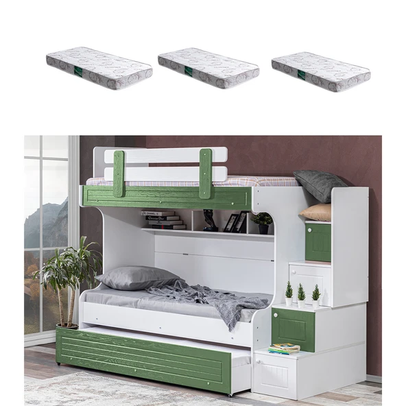 Ranza, Su Yavrulu Ranza - Yeşil 3 Adet Comfort Yatak ürün görseli 1