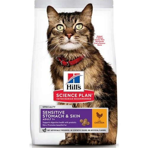 Hills Sensitive Stomach Skin Deri Hassasiyeti Kedi Maması 1,5 Kg ürün görseli 1