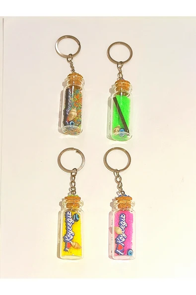 Monalisa Home 4 Adet Farklı Model Desenli Renkli Kültürel Anahtarlık ürün görseli 1