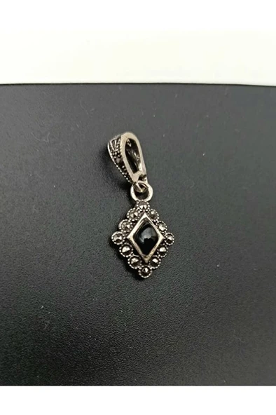 Gümüş Oltu Taşlı Kolye  sk00073 ürün görseli 1