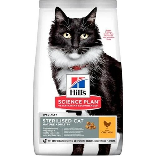 Hills Mature Kısırlaştırılmış Tavuklu Yaşlı Kedi Maması 1,5 kg ürün görseli 1