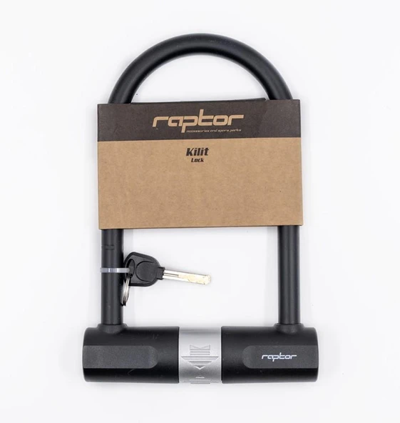 RAPTOR - Anahtarlı U Kilit 170×260mm Bisiklet Motosiklet Scooter Güvenlik U Kilidi ürün görseli
