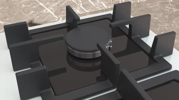 SİEMENS EN6B2NP40O iQ300 Gazlı Ocak 60 cm Sert cam, Beyaz - 3