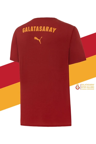 Galatasaray Orijinal Lisanslı Sıfır Yaka Kırmızı Antrenman 5 Yıldızlı T-Shirt Gs Aslan Baskılı Hediyelik Ahşap Kutulu - Resim 4