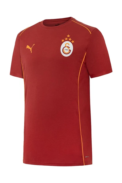 Galatasaray Orijinal Lisanslı Sıfır Yaka Kırmızı Antrenman 5 Yıldızlı T-Shirt Gs Aslan Baskılı Hediyelik Ahşap Kutulu - Resim 5