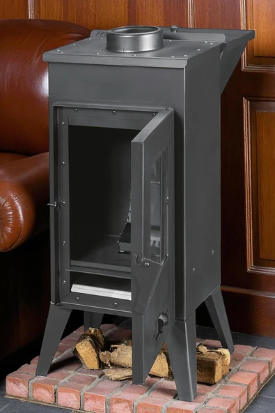 WoodyMaison Modern Geniş Camlı Pelet Soba – 5 kW, Isı Ayarlı - 3