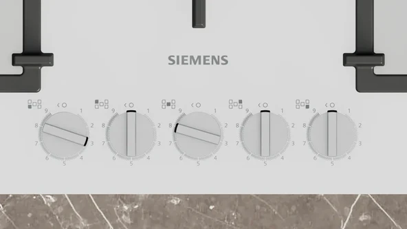 SİEMENS EP7A2QI40 iQ500 Gazlı Ocak 75 cm Sert cam, Beyaz - 3