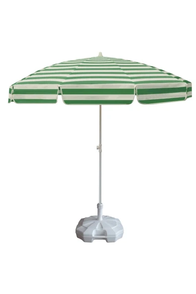 Yeşil Beyaz Çizgili Plaj Ve Güneş Şemsiyesi 200/8, 20 Litre Bidonlu Taşıma Çantası Hediyeli ürün görseli