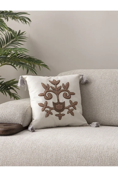 WoodyMaison Comfort Punch Bohem Desenli Kırlent Kılıfı, Koltuk Yastık Kılıfı – 45x45 cm - 3