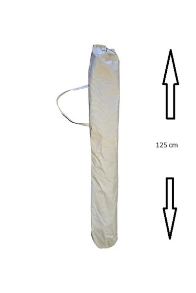 Plaj Şemsiyesi Krem renkli 200 cm 10 telli 20lt. Bidonlu Taşıma Çantası Hediyeli - Resim 3
