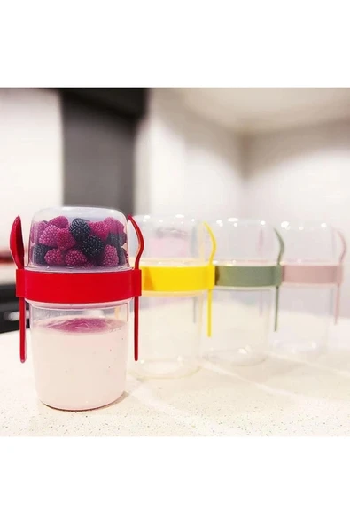 LitaeTrend Taken Go Müsli Kabı 650ml Kırmızı Royaleks-AP9451 ürün görseli 1