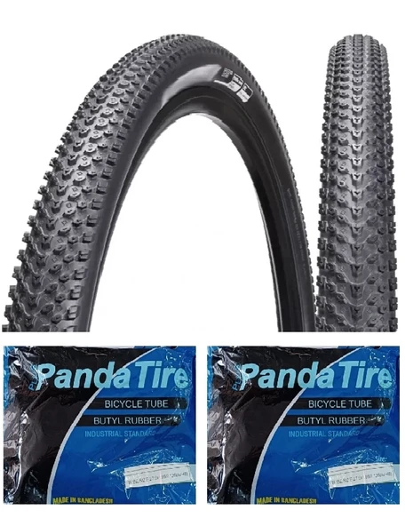 Chaoyang 27,5 Jant 27,5x2.10 Bisiklet Dış Lastiği 1 mm H-5129 X 2 Adet + Plus Panda İç Lastik Seti