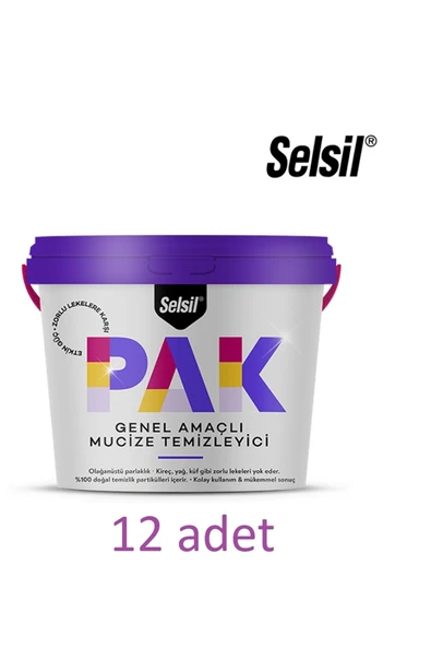Selsil PAK Genel Amaçlı Mucize Temizleyici 500gr (12 Adet) ürün görseli