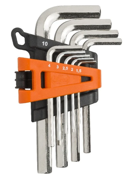 Retta RAT3009 9 Parça Kısa L Allen Anahtar Takımı