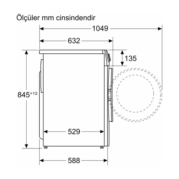 Profilo CGA25202TR A Enerji Sınıfı 10 kg 1200 Devir Çamaşır Makinesi - Resim 5