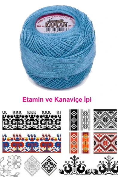 LitaeTrend Kaplan Etamin Ve Kanaviçe İpi 8 No Kod/Renk: 293 - Royaleks - Resim 2