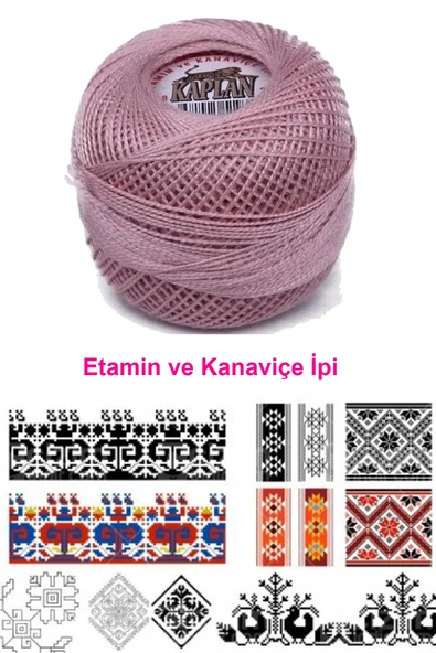 LitaeTrend Kaplan Etamin Ve Kanaviçe İpi 8 No Kod/Renk: 202 - Royaleks - Resim 2