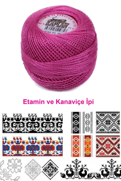 LitaeTrend Kaplan Etamin Ve Kanaviçe İpi 8 No Kod/Renk: 305 - Royaleks - Resim 2