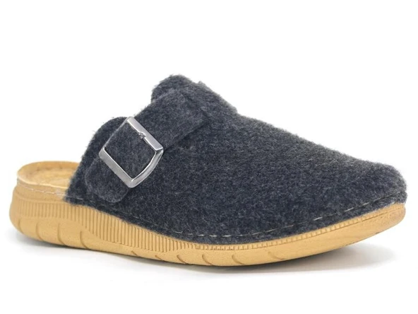 Yumuşak Confort Taban Keçeli Tokalı Kapalı Erkek Terlik Siyah Tarzmine4181 ürün görseli 1